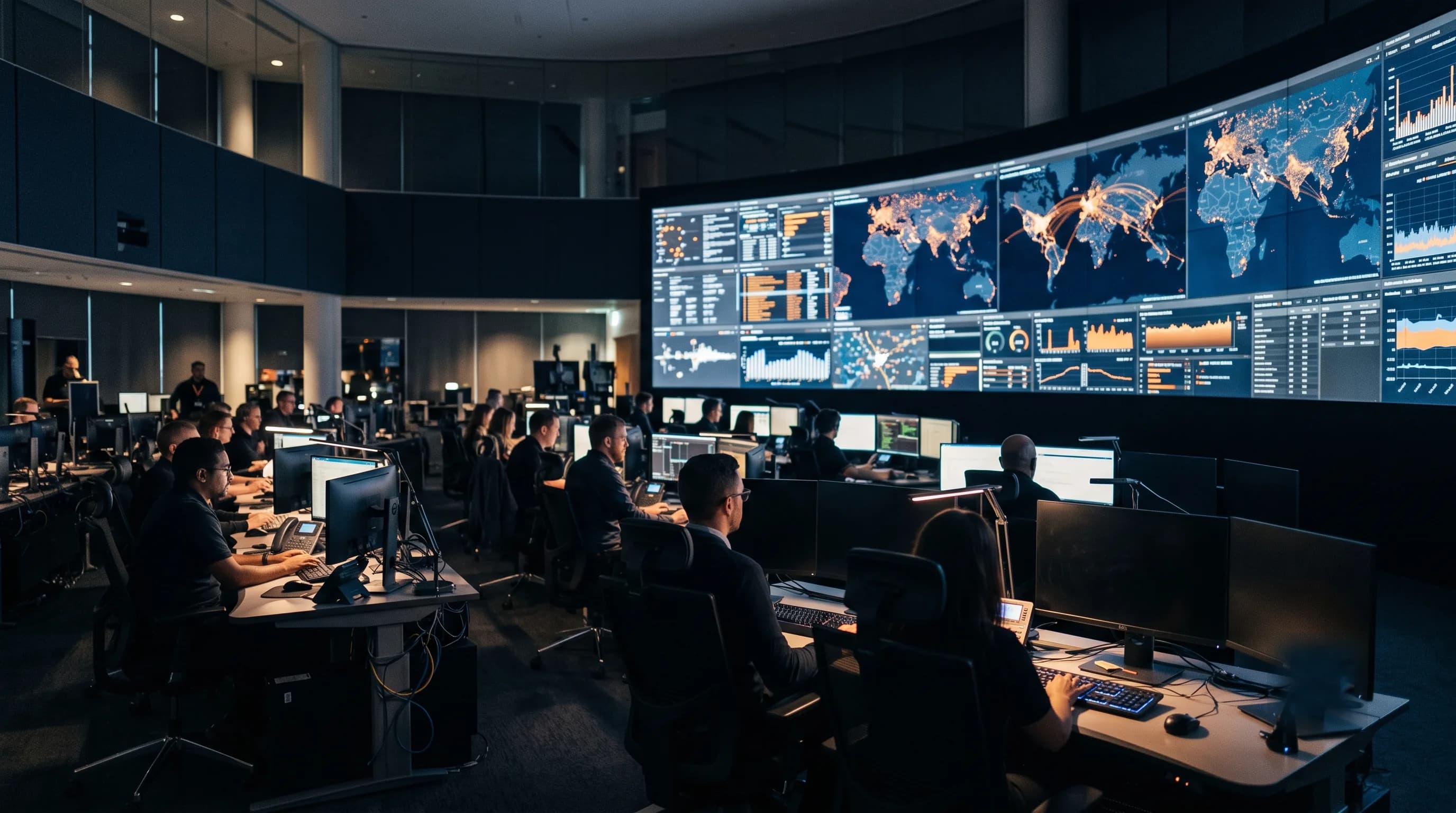 National infrastructure operations centre monitoring critical sectors